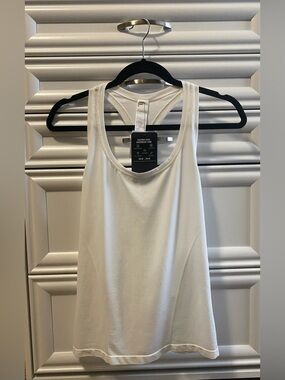 Fabletics White Racerback Tank